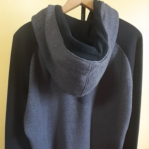 XL Men's Swag On Charcoal Gray and Black Sleeve Hooded Sweater - Picture 6 of 8